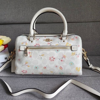 COACH ROWAN SATCHEL IN SIGNATURE CANVAS WITH MYSTICAL FLORAL PRINT (COACH C8615)