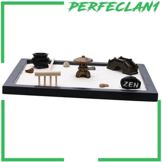 Wooden Beach Zen Garden Mini Desktop Sandbox Tray Handcrafts for Relaxation