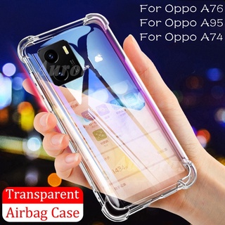 เคสโทรศัพท์มือถือ ซิลิโคนนิ่ม ใส กันกระแทก สําหรับ Oppo A95 A94 A93 A76 A74 A55 A54 A16 A16s A15 A15s A 95 A 76 A 74 A 16 A 94 A 15 4G 5G