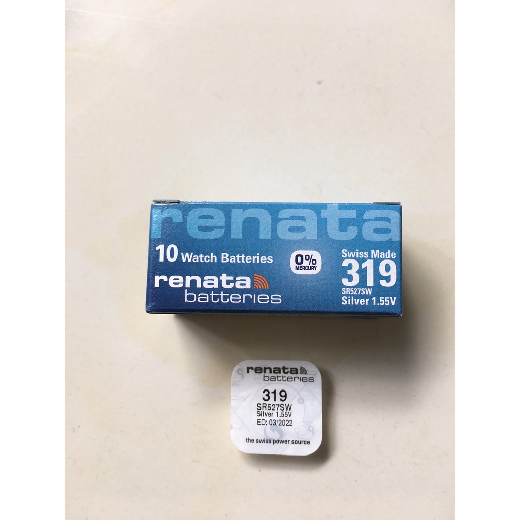Renata 527 SR527SW 319 Silver Oxide 1.55V แบตเตอรี่นาฬิกาสวิส