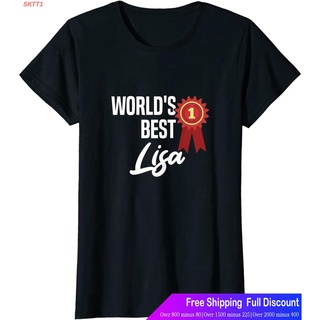 SKTT1 เสื้อยืดกีฬา Worlds Best Lisa Name Personalized T-Shirt Mens Womens T-shirts