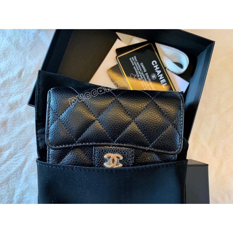 Chanel Trifold wallet GHW holo31 แท้ 💯
