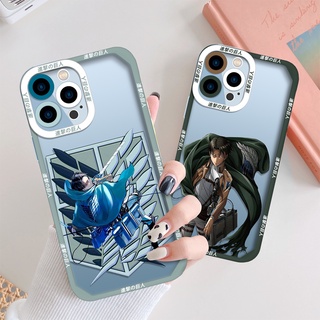 เคสซิลิโคนนิ่ม ลายอนิเมะ Attack on Titan สําหรับ iPhone 14 Pro Max 13 12 mini X XS XR