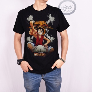 เสื้อยืดผ้าฝ้ายพิมพ์ลายขายดี เสื้อยืด ผ้าฝ้าย ลายการ์ตูนอนิเมะ One Piece สําหรับเด็กผู้ชาย