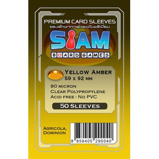 ซองการ์ด 59*92 Yellow Amber (สยามบอร์ดเกม)