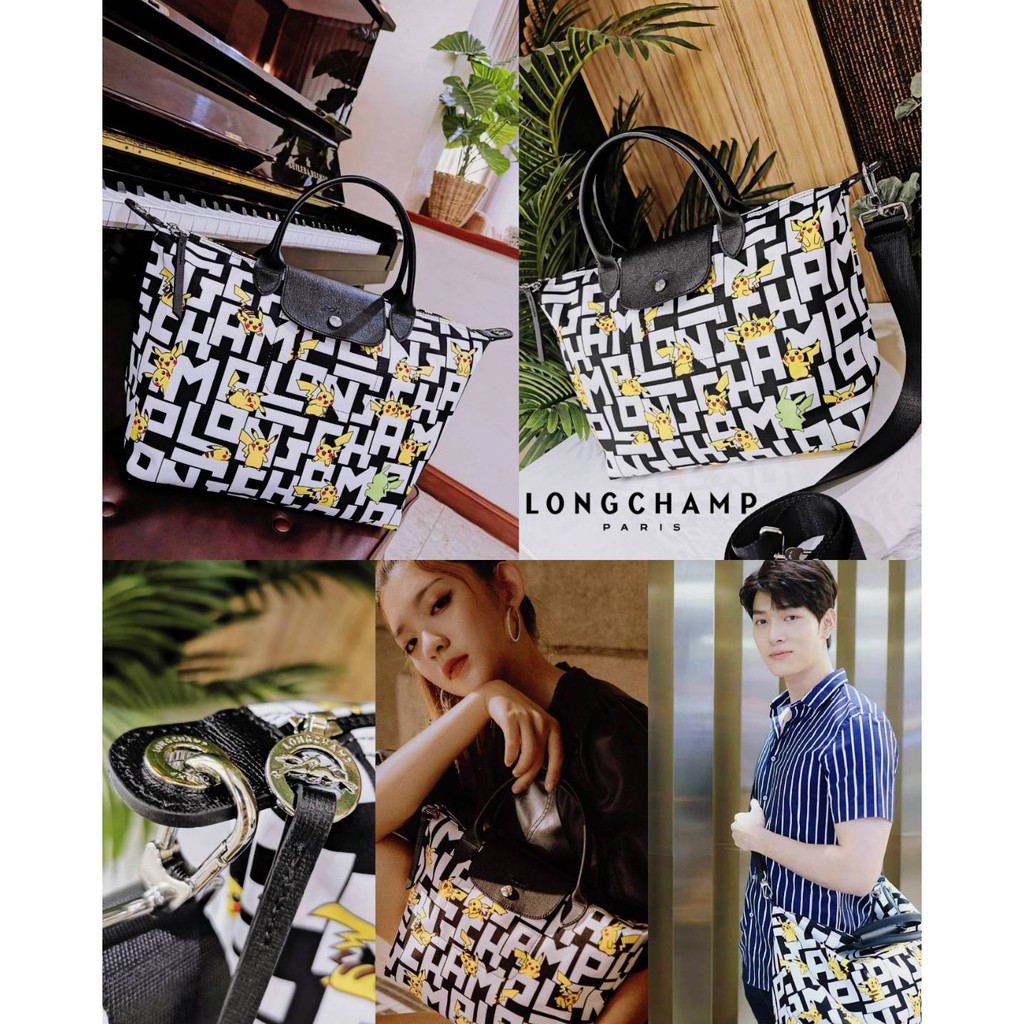 LONGCHAMP LE PLIAGE X POKEMON TOP HANDLE BAG Size M Code:B1D211264แบรนด์แท้ 💯% งาน Outlet