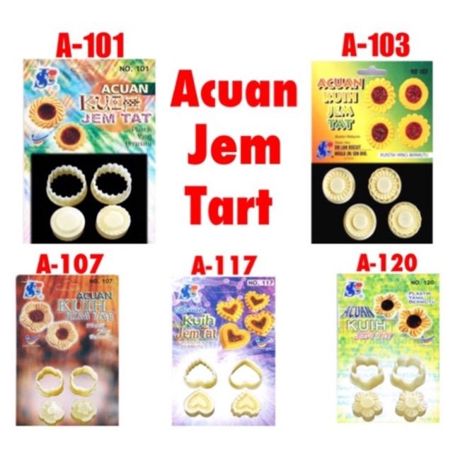 Acuan Kuih Jem Tart พลาสติก Acuan Biskut Acuan Tart Nenas บิสกิต Mould