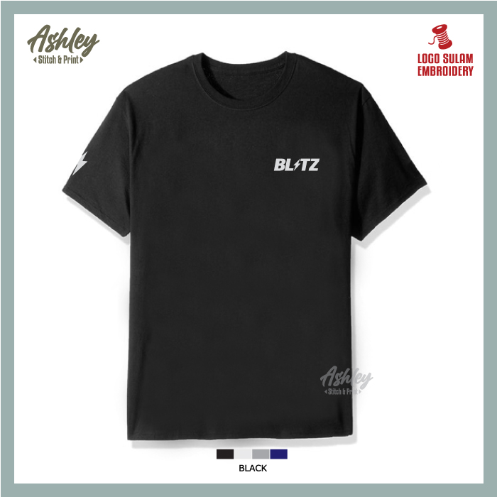 เสื้อยืด Sulam Blitz Racing Design ยอดนิยมประสิทธิภาพการปรับแต่งเครื่องแต่งกาย Baju Casual Cotton แฟ