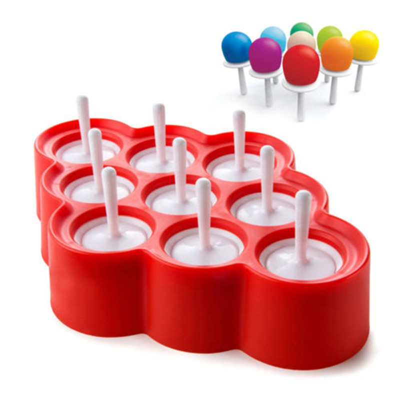 Silicone Frozen Ice Cream Juice Popsicle Maker Ice Lolly   Mould 4 Cell Super