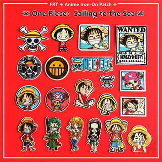 แผ่นรีดติดเสื้อ ลายการ์ตูนอนิเมะ One Piece: Sailing To The Sea Series 01