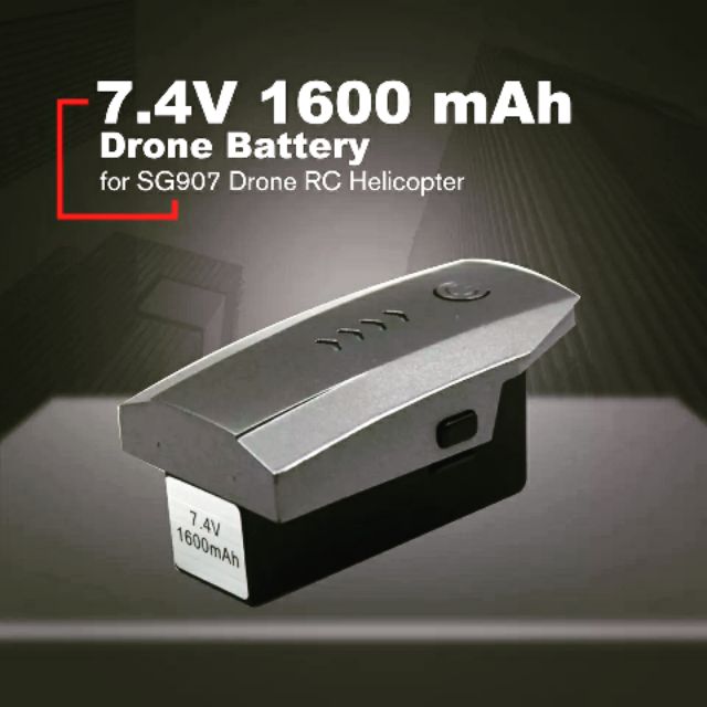 แบตเตอรี่ลิเธียม 7.4 V 1600 mAh /battery LI PO สำหรับ SG907 Drone RC