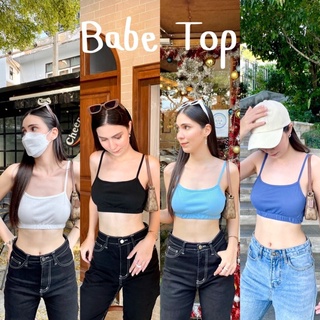 🧸Babe Top🧸 9 สี ครอปสายเดี่ยวจั้มเอว น่ารักมากกก แมชกับเอวสูงหรือขาสั้นได้หมด