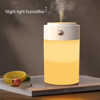 ใหม่ Warm Light Cup Humidifier USB โต๊ะเดสก์ท็อป รถ บรรยากาศ Light Mute Humidifier หมอกขนาดใหญ่