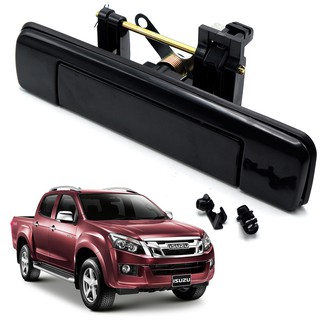 มือเปิดท้าย มือเปิดฝาท้าย มือดึงฝาท้าย สีดำเงา สำหรับ Isuzu D-Max Holden Rodeo ปี 2012-2014