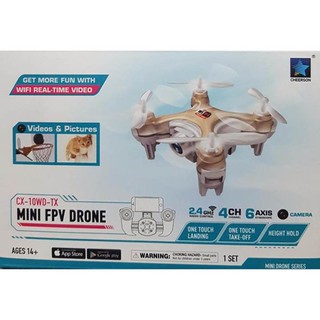 Cheerson โดรนติดกล้อง Cheerson โดรนจิ๋ว CX-10WD-TX มีกล้องไวไฟ MINI FPV DRONE WifiReal-time Video พร้อมรีโมท