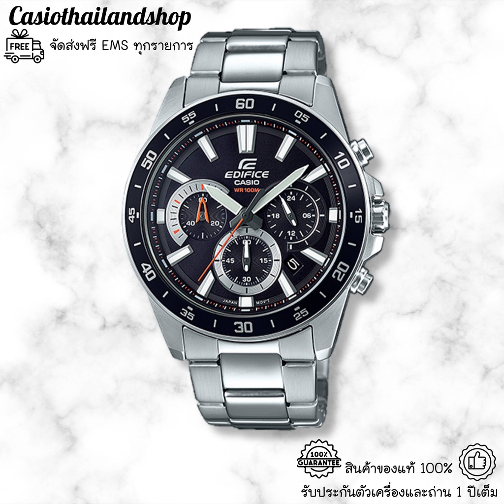 [ผ่อนเดือนละ 319]🎁CASIO EDIFICE EFV-570D-1A ของแท้ 100% พร้อมส่ง ประกัน 1 ปี