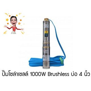 ปั๊มบาดาลโซล่าเซลล์บัสเลส 1,000 วัตต์