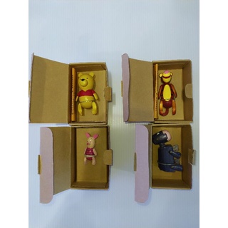 Disney Young Epoch Wooden Dolls Winnie The Pooh Pooh Piglet Tigger Eeyore