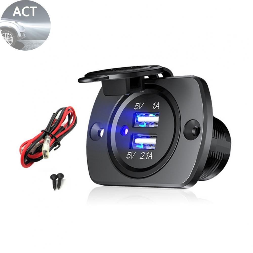 Car Charger Outlet Phone Power Socket USB 3.1A Adapter With 60cm Cable