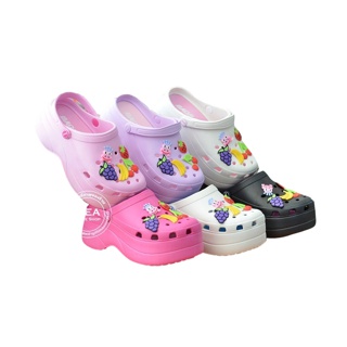 [ลิขสิทธิ์แท้] Baoji Clog Bae Fruit Platform [W] NEA รองเท้า แตะ หัวโต เสริมส้น บาโอจิ แท้ BO37-112