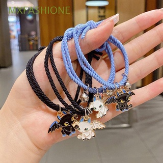 Mxfashione สร้อยข้อมือ เชือกยางยืด โลหะผสม ลายการ์ตูนน่ารัก หลากสี เครื่องประดับ สําหรับคู่รัก เพื่อนรัก