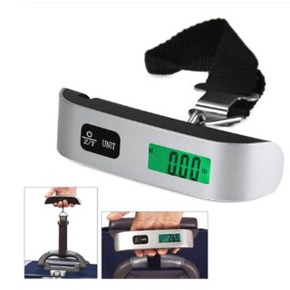 SILVER เครื่องชั่งกระเป๋าเดินทางแบบพกพา 50kg Pocket Digital Scale Travel Accessories