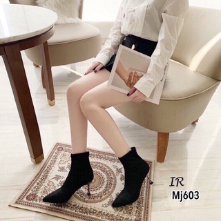 พร้อมส่งรองเท้าบูทส้นสูง สไตล์สาวเกาหลี สูง3นิ้ว