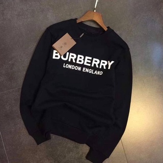 [ของแท้] Burberry เสื้อกันหนาว คอกลม ผ้าฝ้าย ทรงหลวม ขนาดใหญ่ สไตล์คลาสสิก แฟชั่นฤดูใบไม้ผลิ และฤดูใบไม้ร่วง สําหรับผู้ชาย และผู้หญิง