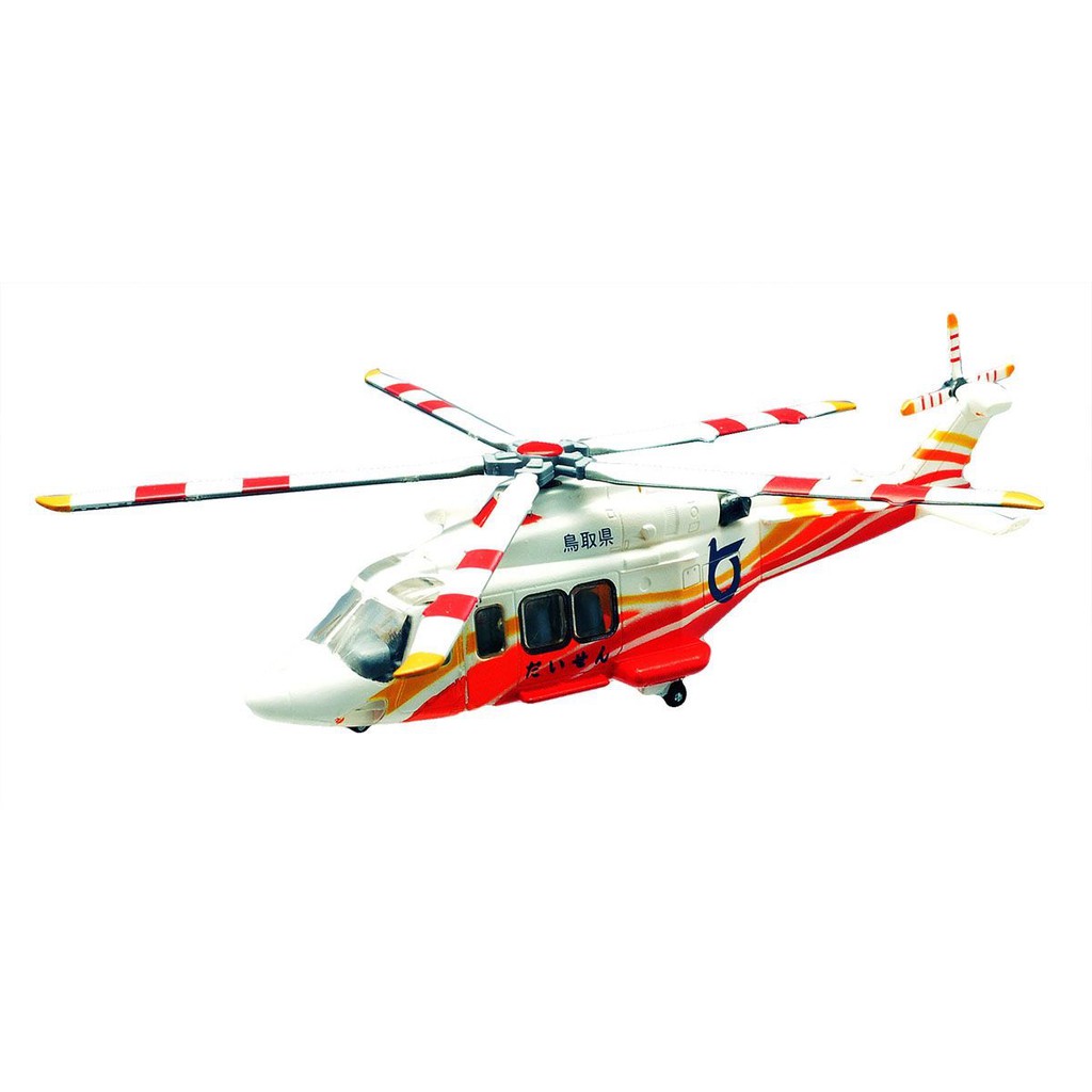 โมเดลเฮลิคอปเตอร์ ขนาด 1/144 ยี่ห้อ F-toys ชุด Heliborne #AW139 Tottori prefecture disaster preventi