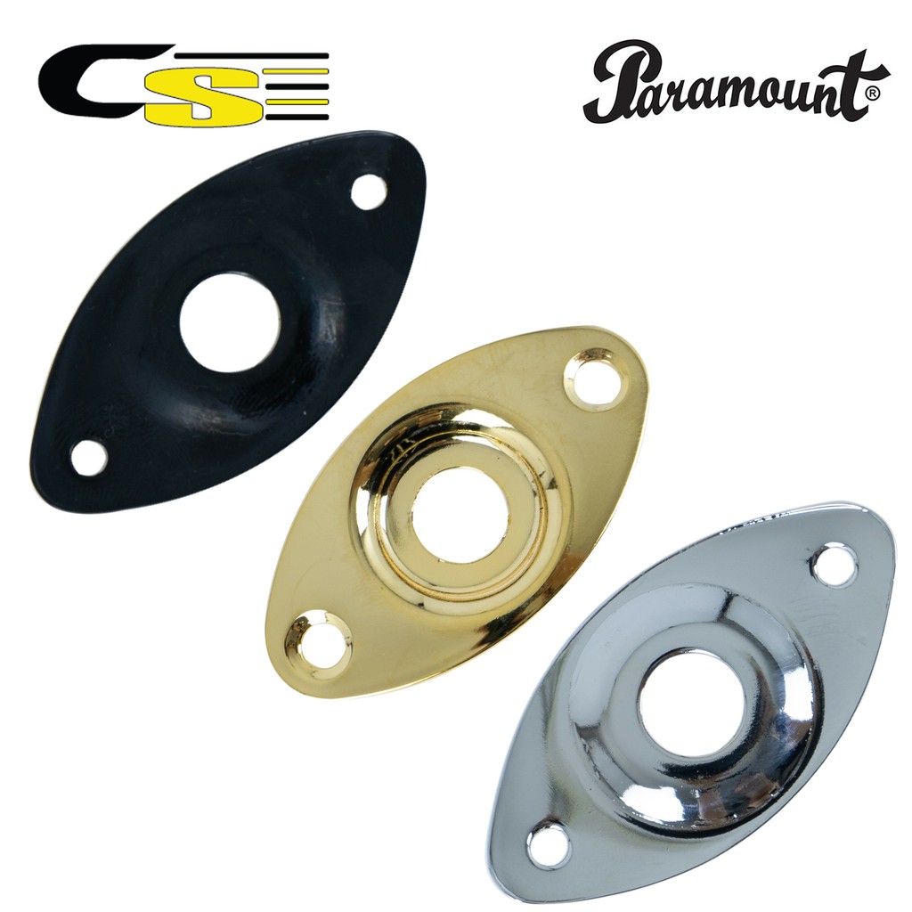 Paramount® HJ002 แผ่นปิดแจ็คกีตาร์ ฝาครอบแจ็คกีตาร์ไฟฟ้า แบบทรงรี (Output Jack Guitar Plate Socket /