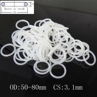 แหวนซิลิโคน o - ring กันน้ําได้ 3 . 1 มม. od 50-80 มม. จํานวน 10 ชิ้น