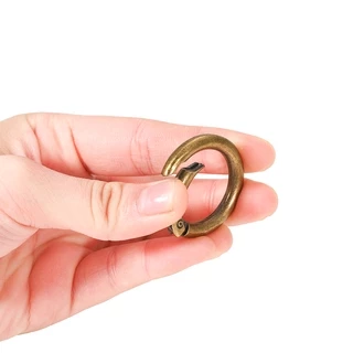 St.kunkka 5Pcs 18-25mm ห่วงกลมแแบบสปริง หัวเข็มขัดพวงกุญแจโลหะผสมสังกะสีสําหรับทํากระเป๋า