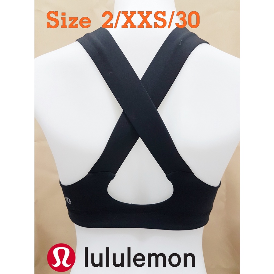 Lululemon  Sportbra แบรนด์ของแท้ มือสอง ลูลู่เลมอน Size 2/XXS สีดำ