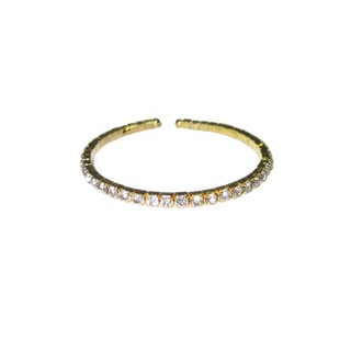 TANITTgems กำไลข้อมือสีทองประดับเพชรคริสตัล - TNBG096