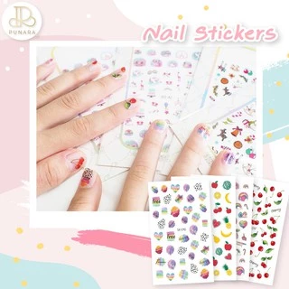 [ซื้อ 4 เเถม 1 ชิ้น]PUNARA สติกเกอร์ติดเล็บเด็กลายน่ารัก มีให้เลือกเยอะมาก Nail Sticker (กดเลือกลายแถมได้เลยรวม 5 แผ่น)