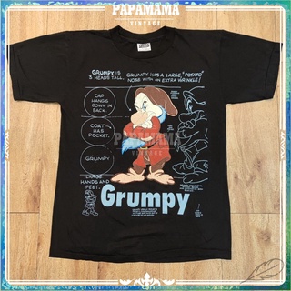 สินค้าเฉพาะจุด  Grumpy  DlSNEY  สโนว์ไวท์ กับคนแคระทั้ง7 เสื้อการ์ตูน jackson bts papamama vintage