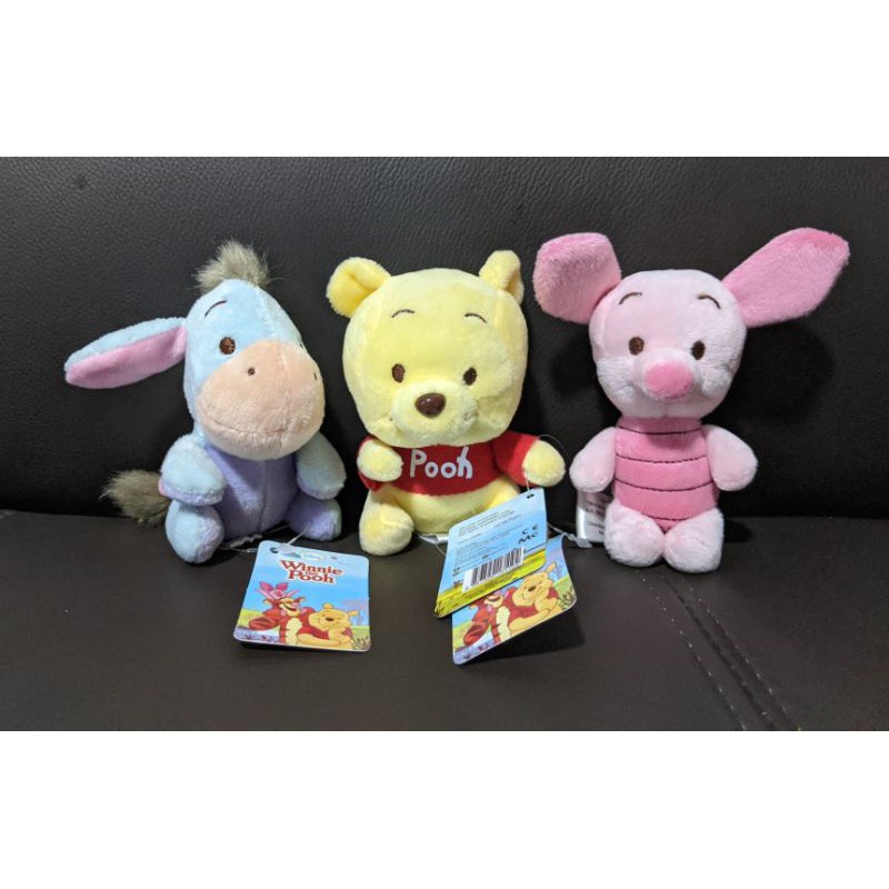 BNWT - ชุดตุ๊กตาหมวก Winnie Piglet Eeyore 3 ชิ้น