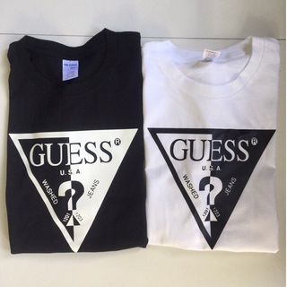 เสื้อยืดแขนสั้น พิมพ์ลาย Guess แฟชั่นฤดูร้อน สําหรับผู้ชาย และผู้หญิง