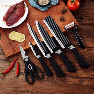Someday 6-Piece Black Ceramic Knife & Kitchen Tool Set – Non-Stick, Ergonomic & Multifunctional