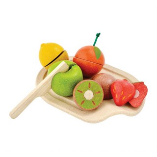 PlanToys ของเล่นไม้ แปลนทอยส์ ชุดสับผลไม้ ASSORTED FRUIT SET (18m+)