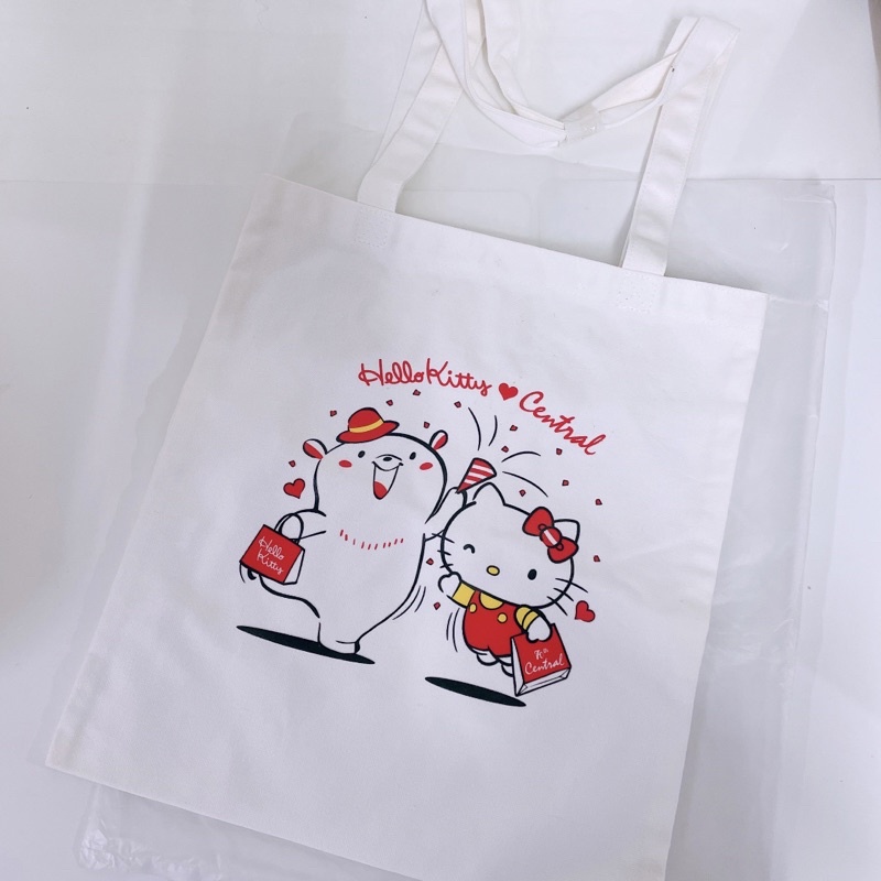 ถุงผ้า // กระเป๋าใส่ของ ใบใหญ่ totebag Hello Kitty x polar  Central 70th