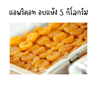 ยกลัง แอปริคอท อบแห้ง  5 กิโลกรัม อบแห้ง ไม่ผสมน้ำตาล