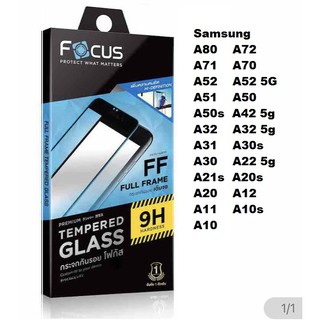 Focus ฟิล์มกระจกนิรภัย เต็มจอ สีดำSamsung A80/A72/A71/A70/A52/A52 5g/A51/A50/A50s/A42 5g/A32/A30S/A30/A20/A20s/A10s/A10