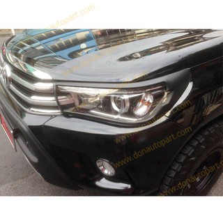 ครอบไฟ หน้า โตโยต้า รีโว้ toyota revo top ท็อป 2015-2019 สีดำด้าน