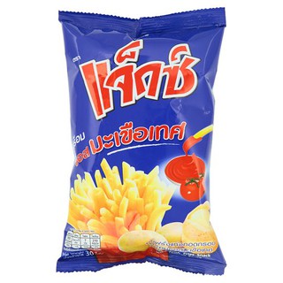 🔥*พร้อมส่ง*🔥 แจ็กซ์ มันฝรั่งแท่งทอดกรอบ พร้อมซอสมะเขือเทศ 30กรัม Jax Potato Sticks With 30 grams of tomato sauce