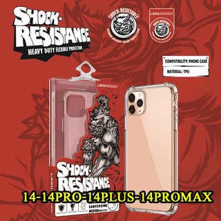 Shock LEEU DESIGN แท้ สำหรับ iPHONE 14/14PRO/14PLUS/14PROMAX คุณภาพโครตดี เคสใสกันกระแทก ยักษ์แดง ขอบนิ่ม พร้อมส่ง 006