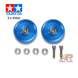 [Tamiya] HG 19mm Aluminum Ball-Race Rollers (Ringless/Blue) (TA 95561)