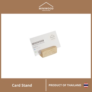 MINIWOOD ที่ตั้งนามบัตร ที่เสียบนามบัตร ฐานไม้สําหรับวางการ์ด card stand 3 ชิ้น/ชุด