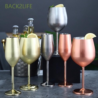 Back2Life แก้วไวน์สแตนเลสสีโรสโกลด์หลากสีสําหรับร้านอาหาร