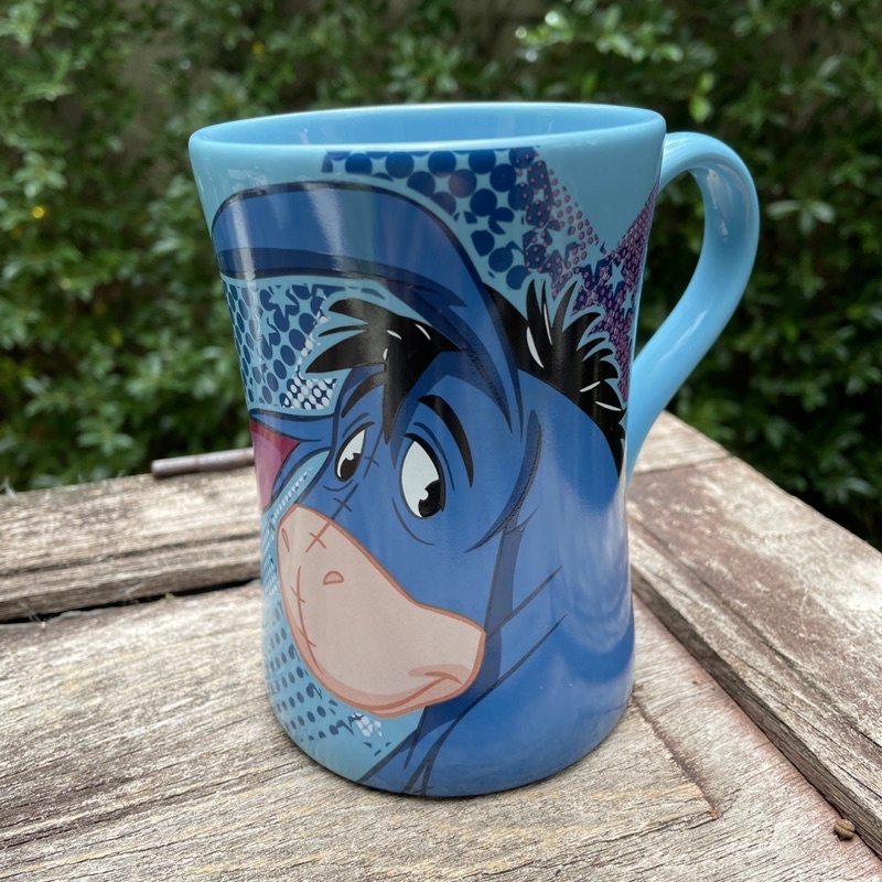 Pladao Ceramic Eeyore Glum &amp; Blue แก้วกาแฟ มัค เซรามิค สีฟ้า 16 oz.  /500 ml.